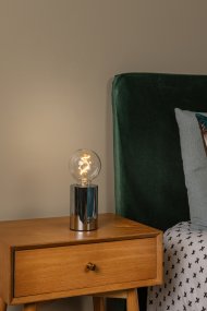 Vivo 23cm Chrome De Lucide - La lampe de table Vivo est une lampe portable et &eacute;l&eacute;gante, id&eacute;ale pour cr&eacute;er une ambiance chaleureuse.