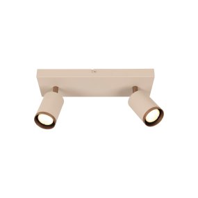 Regina 2 Taupe De Lucide - Le plafonnier Regina est une solution d'&eacute;clairage &eacute;l&eacute;gante et moderne en m&eacute;tal, avec une finition taupe raffin&eacute;e et des d&eacute;tails en m&eacute;tal brun.