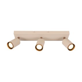 Regina 3 Taupe De Lucide - Le plafonnier Regina est une solution d'&eacute;clairage &eacute;l&eacute;gante et moderne en m&eacute;tal, avec une finition taupe raffin&eacute;e et des d&eacute;tails en m&eacute;tal brun.