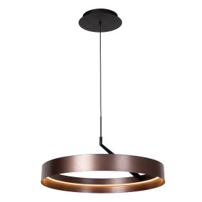 Leonard Ø55 Brun De Lucide - La lumi&egrave;re est dimmable sur trois niveaux gr&acirc;ce &agrave; un interrupteur mural standard, permettant ainsi d'ajuster facilement la luminosit&eacute; selon les besoins.