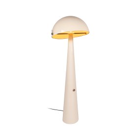 Barone Blanc crémeux De Lucide - Un c&acirc;ble textile noir de 1,8 m et une prise secteur sont inclus.