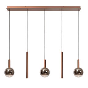 Jasmine 138cm Cuivre De Lucide - Elle s'int&egrave;gre parfaitement au-dessus d'une table &agrave; manger ou d'un plan de travail de cuisine, cr&eacute;ant une ambiance luxueuse et chaleureuse.