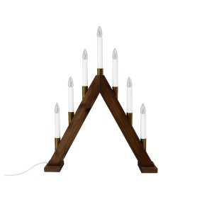 Hilda 7 Bois De Pixie Design - Hilda est un chandelier classique &agrave; sept bras en bois.
