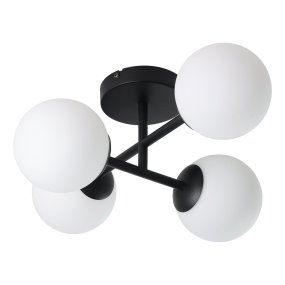 Castrivido 48cm Noir lampe de salle de bain De Eglo - Castrovido est un plafonnier &eacute;l&eacute;gant et fonctionnel qui s'int&egrave;gre parfaitement aux salles de bains modernes.