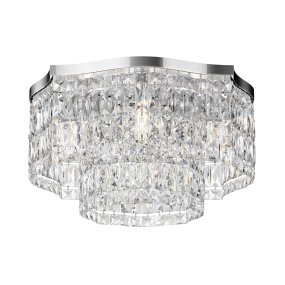 Dune Ø45 Chrome cristal De Maytoni - Les prismes étincelants capturent la lumière et créent une atmosphère luxueuse dans la pièce.
