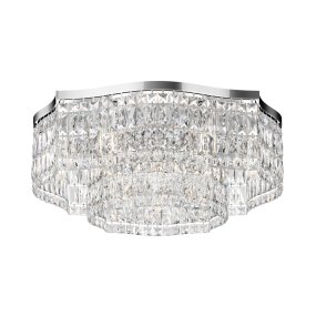 Dune Ø60 Chrome cristal De Maytoni - Les prismes &eacute;tincelants capturent la lumi&egrave;re et cr&eacute;ent une atmosph&egrave;re luxueuse dans la pi&egrave;ce.