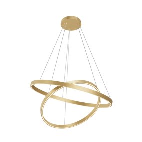 Rim Ø80 Laiton suspension De Maytoni - Les deux anneaux sont r&eacute;glables individuellement en hauteur et en inclinaison, vous permettant de cr&eacute;er un style personnalis&eacute; et d'adapter la forme du luminaire &agrave; la pi&egrave;ce.