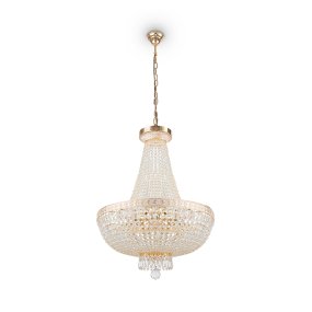 Bella Ø50 Or cristal De Maytoni - Les prismes &eacute;tincelants qui entourent toute la lampe refl&egrave;tent la lumi&egrave;re et cr&eacute;ent une lueur enchanteresse dans la pi&egrave;ce.