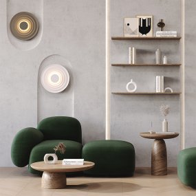 Nami Ø40 Brun applique murale De Maytoni - L'applique murale Nami allie design moderne et &eacute;clairage doux, un ajout fonctionnel et d&eacute;coratif &agrave; votre int&eacute;rieur.