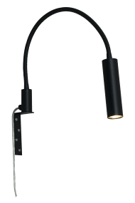 Artic Flex Noir lampe de lecture De Aneta Lighting - La lampe de chevet en m&eacute;tal Artic est pratique et &eacute;l&eacute;gante, facile &agrave; installer en t&ecirc;te de lit.