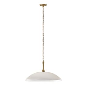 Delarosa Ø50 Blanc/bronze De Elstead Lighting - Installez-la seule au-dessus de la table &agrave; manger ou plusieurs en ligne au-dessus de la cuisine.
