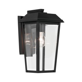 Mathus Noir De Elstead Lighting - Certifi&eacute;e IP44, Mathus est adapt&eacute;e &agrave; une utilisation ext&eacute;rieure et id&eacute;ale pour les entr&eacute;es, les terrasses ou les fa&ccedil;ades de maison.