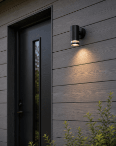 Cylinder Noir lampe d’extérieur De Lampan - Lampan lyser fint ner p&aring; v&auml;ggen och skapar en h&auml;rlig atmosf&auml;r.