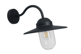 Ystad Noir lampe d’extérieur De Lampan - Ystad &auml;r en klassisk stallykta i svart f&auml;rg och klart glas.