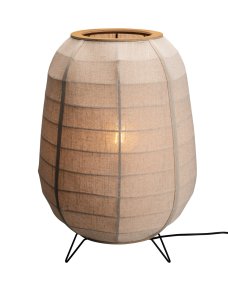 Delino Beige De By Rydéns - Le lampadaire est fourni avec un c&acirc;ble en plastique noir de 2,5 m, un interrupteur au pied et une prise secteur.