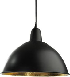Classic Ø47 Noir De PR Home - C&acirc;ble en plastique noir de 1,2 m de long avec rosace de plafond pour suspension &agrave; crochet de la m&ecirc;me couleur que la lampe.