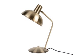 Hood 38cm Laiton antique lampe de bureau De Leitmotiv - La lampe trouve parfaitement sa place sur un bureau ou une table de chevet et sert à la fois de source de lumière pratique et d'élément décoratif raffiné.