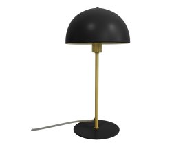 Bonnet 40cm Noir De Leitmotiv - Son abat-jour noir et ses élégants détails en laiton lui confèrent un style tendance, tandis que la lampe diffuse une lumière chaude et agréable.