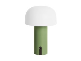 Luca LED 22cm Vert portable De Leitmotiv - Grâce à sa conception LED sans fil, la lampe offre une grande liberté de placement et, avec une autonomie allant jusqu'à 8 heures, elle est idéale pour créer une ambiance chaleureuse.