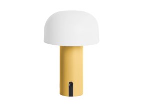 Luca LED 22cm Jaune portable De Leitmotiv - Grâce à sa conception LED sans fil, la lampe offre une grande liberté de placement et, avec une autonomie allant jusqu'à 8 heures, elle est idéale pour créer une ambiance chaleureuse.