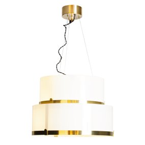 Marcel Ø50 Blanc suspension De By Rydéns - Marcel est un magnifique plafonnier et ajoute de l'&eacute;l&eacute;gance &agrave; la pi&egrave;ce avec ses d&eacute;tails en laiton.