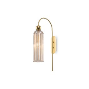 Antic 55cm Or applique murale De Maytoni - L'abat-jour en verre nervuré émet une lumière chaude et agréable, créant une atmosphère accueillante dans n'importe quelle pièce.