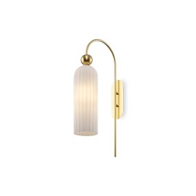 Antic 54cm Blanc applique murale De Maytoni - L'abat-jour en verre nervuré émet une lumière chaude et agréable, créant une atmosphère accueillante dans n'importe quelle pièce.