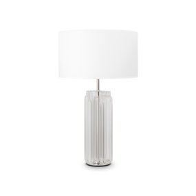 Muse 52cm Chrome lampe de table De Maytoni - La lampe de table Muse a un design élégant avec une base en verre moulé façonnée, ce qui en fait une véritable œuvre d'art.