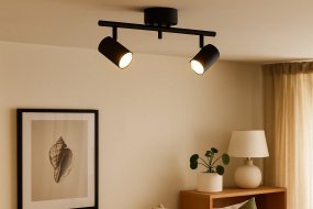 Omega 2 Noir spot De Nordic Lighting - Il est recommand&eacute; de le placer dans le couloir, la cuisine ou la chambre.