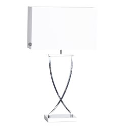 Omega 70cm Blanc lampe de table De By Rydéns - La longueur du câble de la lampe de table Omega est de 200 centimètres et l'interrupteur d'alimentation est allumé.