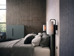 Pensile S Texture noire applique murale De Belid - La famille de produits Pensile est un éclairage design moderne de fabrication suédoise qui crée une impression chaleureuse et s'intègre aussi bien dans les espaces publics que dans votre pièce préférée à la maison.