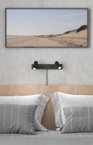 Cato II Noir mat lampe de lecture De Belid - La s&eacute;rie Cato comprend des lampadaires, des spots, des lampes de table et des appliques murales.