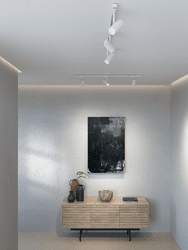 Tyson spotlight Structure blanche De Belid - Le projecteur Tyson a un design élégant avec une tête de lampe réglable.