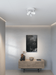 Tyson 3 Structure blanche spot De Belid - Les spots Tyson ont un design &eacute;l&eacute;gant avec une t&ecirc;te de lampe r&eacute;glable.