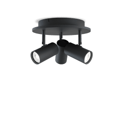 Tyson 3 Texture noire spot De Belid - Les spots Tyson ont un design élégant avec une tête de lampe réglable.