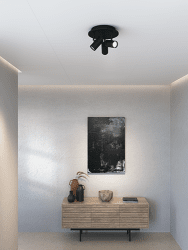 Tyson 3 Texture noire spot De Belid - Les spots Tyson ont un design élégant avec une tête de lampe réglable.