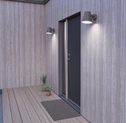 Mist Structure en graphite lampe d’extérieur De Belid - Le corps en verre opale intégré assure une bonne répartition de la lumière tout en protégeant la source lumineuse.