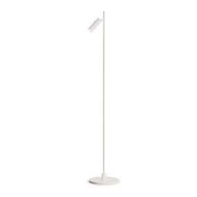 Pipeline 1 Blanc mat lampadaire De Herstal - Avec une hauteur de 132,3 cm et un diam&egrave;tre de base de 20 cm, Pipeline offre une pr&eacute;sence stable et &eacute;l&eacute;gante adapt&eacute;e aux salons, chambres et bureaux &agrave; domicile.