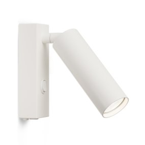 Pipeline Blanc mat lampe de lecture De Herstal - Avec une hauteur de seulement 12,5 cm et une distance de 15,6 cm du mur, cette élégante lampe offre l'éclairage directionnel parfait pour lire ou pour créer une atmosphère chaleureuse.