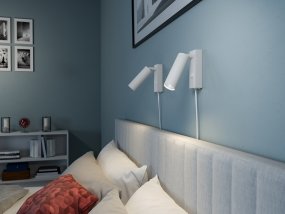Pipeline Blanc mat lampe de lecture De Herstal - Avec une hauteur de seulement 12,5 cm et une distance de 15,6 cm du mur, cette élégante lampe offre l'éclairage directionnel parfait pour lire ou pour créer une atmosphère chaleureuse.