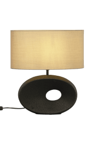 Ellipse 42cm Noir lampe de table De Aneta Lighting - Ellipse est une lampe de table polyvalente qui peut être placée sur la table de chevet, le bureau ou dans la fenêtre pour créer une atmosphère chaleureuse et accueillante dans la pièce.