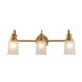 Swell 60cm Laiton brossé lampe de salle de bain De Elstead Lighting - La lampe a un design urbain et intemporel et, grâce à son indice de protection IP44, s'intègre parfaitement dans les environnements de salle de bain.