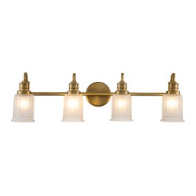 Swell 82cm Laiton brossé lampe de salle de bain De Elstead Lighting - La lampe a un design urbain et intemporel et, grâce à son indice de protection IP44, s'intègre parfaitement dans les environnements de salle de bain.