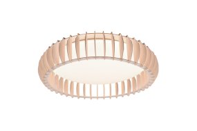 Monte Ø60 Bois plafonnier De Trio Lighting - Le plafonnier Monte combine le bois et le plastique de mani&egrave;re &eacute;l&eacute;gante, ce qui en fait le choix parfait pour les maisons modernes.