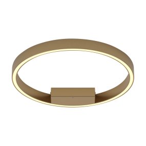 Rim Ø40 Laiton plafonnier De Maytoni - La source lumineuse LED intégrée s'étend sur tout l'anneau et diffuse une lumière uniforme et agréable, créant une belle image lumineuse dans la pièce.