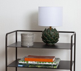 Rosanna 30cm Vert lampe de table De Cottex - Il est recommandé de le placer dans le couloir, le salon ou près de la fenêtre.