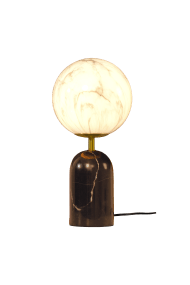 Pierre 30cm Noir et blanc lampe de table De Aneta Lighting - Pierre trouve parfaitement sa place sur une table d'appoint, un bureau ou pr&egrave;s d'une fen&ecirc;tre.