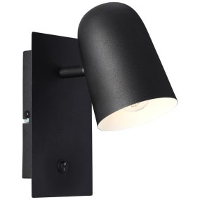 Ayr Noir lampe de lecture De Brilliant - Ayr est une solution d'&eacute;clairage flexible qui peut &ecirc;tre install&eacute;e au mur ou au plafond.