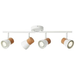 Moka 4 Blanc spot De Brilliant - Moka est un spot flexible en m&eacute;tal et li&egrave;ge naturel, permettant de cr&eacute;er facilement un effet lumineux personnalis&eacute;.