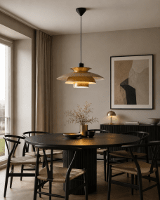 Stealth 2 Ø50 Or suspension De Nordic Lighting - Fabriqu&eacute;e en m&eacute;tal dor&eacute;, elle respire l'&eacute;l&eacute;gance et l'harmonie.